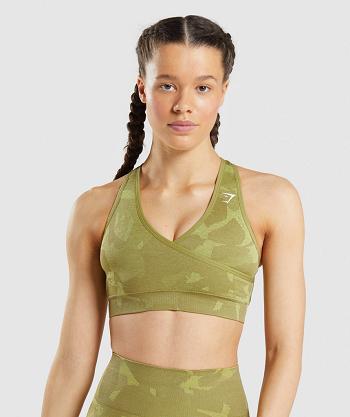 Gymshark Adapt Camo Seamless Sport Bh Dam Gröna | SE 2972YXF